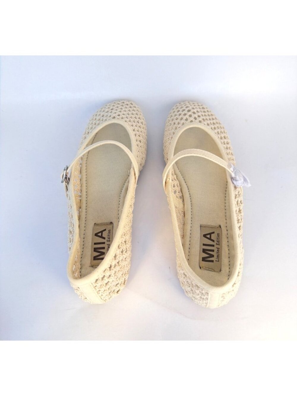 MIA Kora Mary Janes Natural Ivory Flats Size 7 - Picture 6 of 8